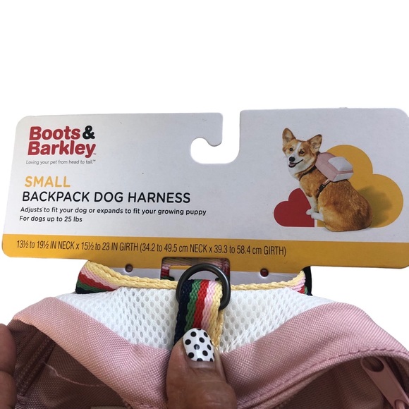 Boots & Barkley Dog Nwt Boots Barkley Backpack Dog Harness Pink Sz